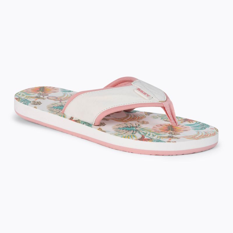 Flip flop pentru femei ROXY Coastin Print 2021 white/pink