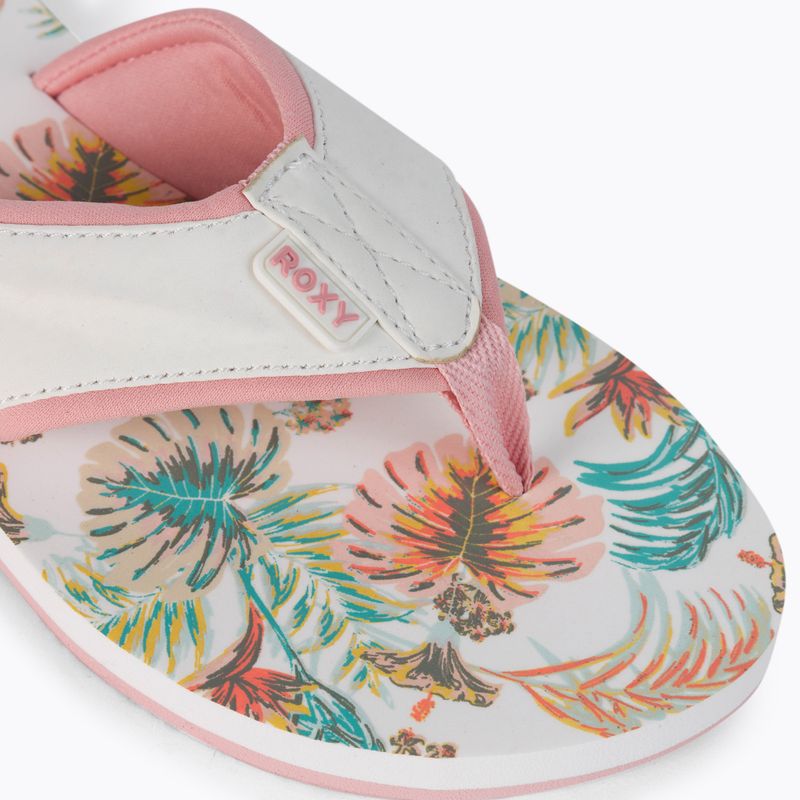 Flip flop pentru femei ROXY Coastin Print 2021 white/pink 7