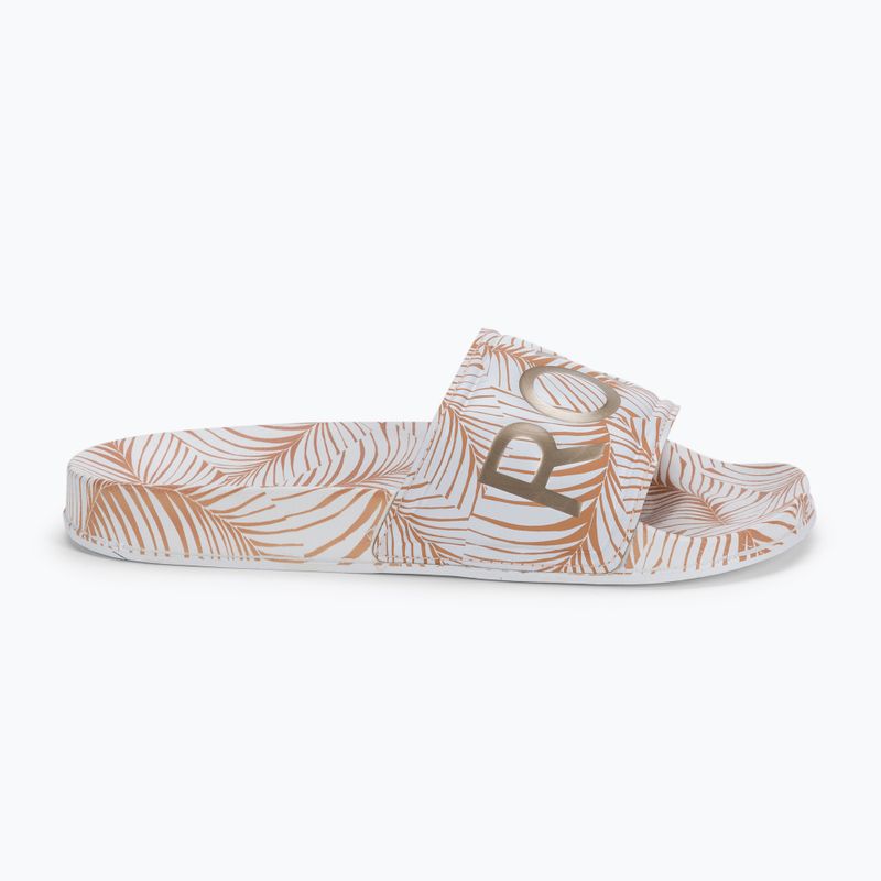 Flip-flops pentru femei ROXY Slippy Printed 2021 white/tan 2