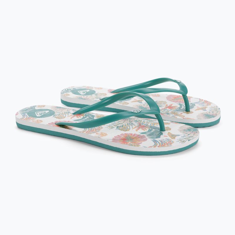 Flip flop pentru femei ROXY To The Sea X 2021 white/aqua 5