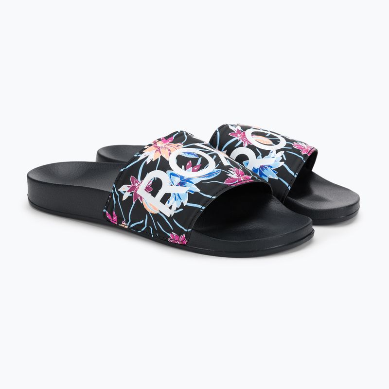 Flip-flops pentru femei ROXY Slippy II 2021 black/azela pink 5