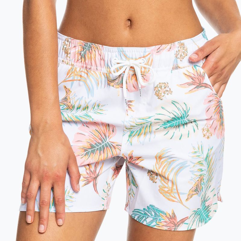 Pantaloni scurți de baie pentru femei ROXY Into the Sun 5" 2021 bright white/lilac 5