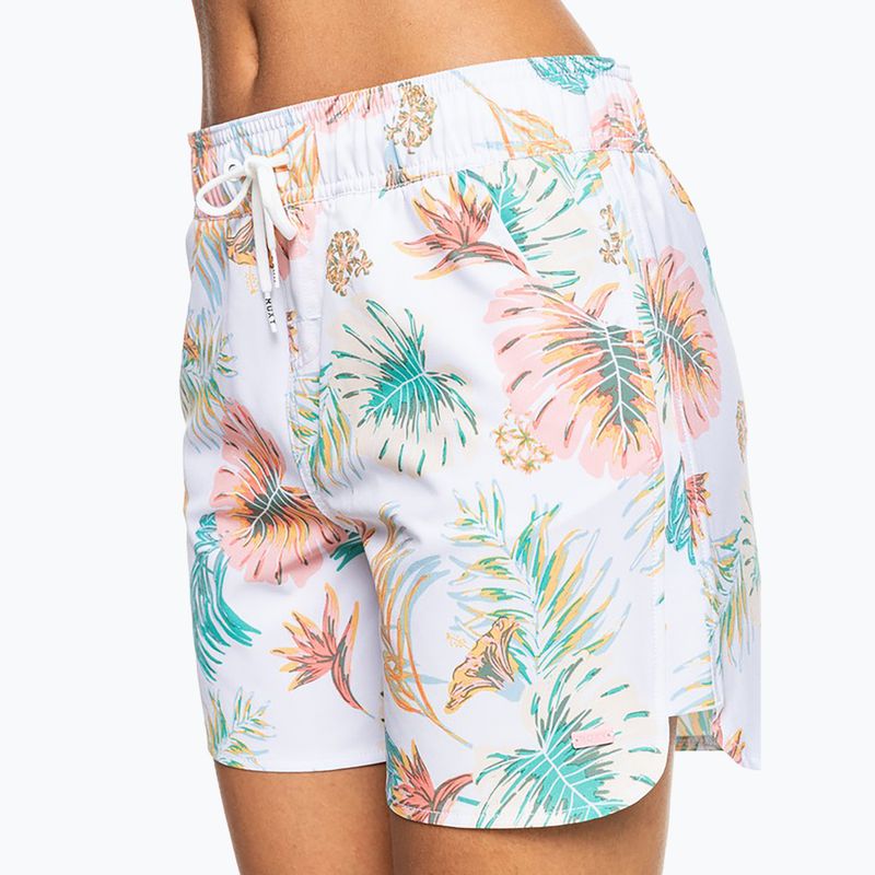 Pantaloni scurți de baie pentru femei ROXY Into the Sun 5" 2021 bright white/lilac 8