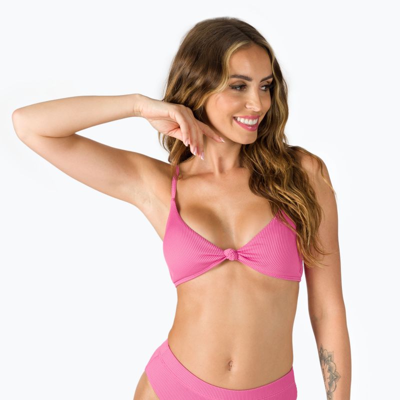 Costum de baie top ROXY Love The Surf Knot 2021 pink guava