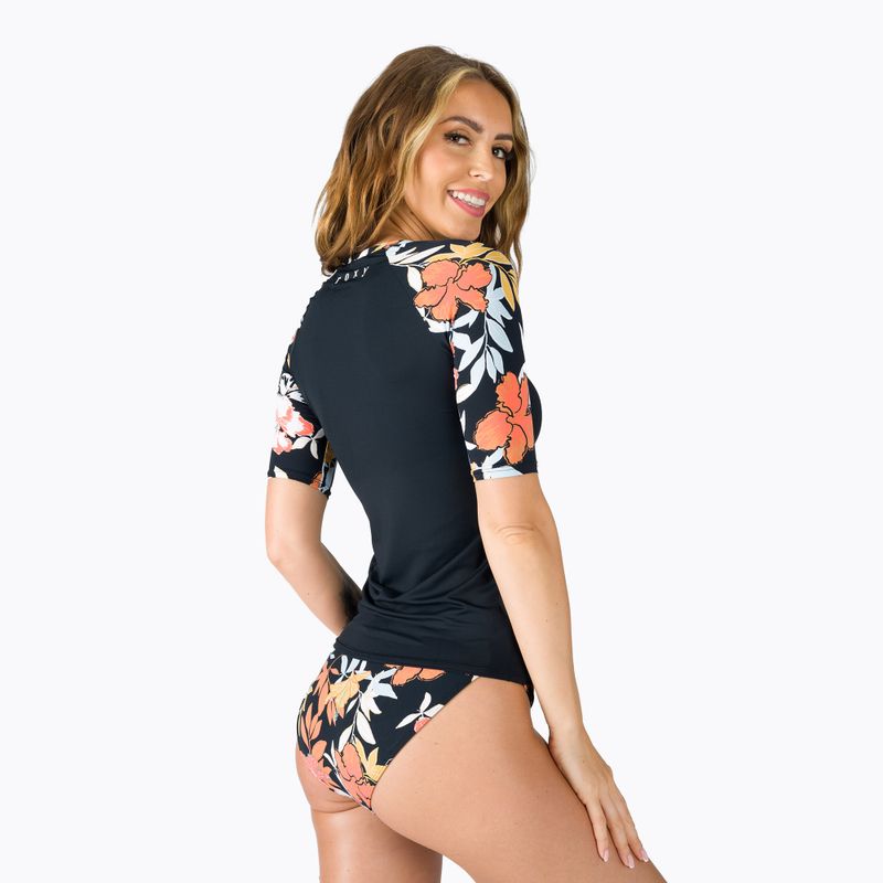 Tricou de înot pentru femei ROXY Beach Classics 2021 anthracite/island vibes 3