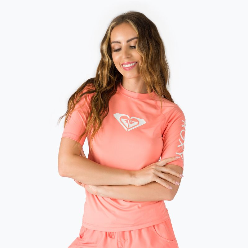 Tricou de înot pentru femei ROXY Whole Hearted 2021 fusion coral