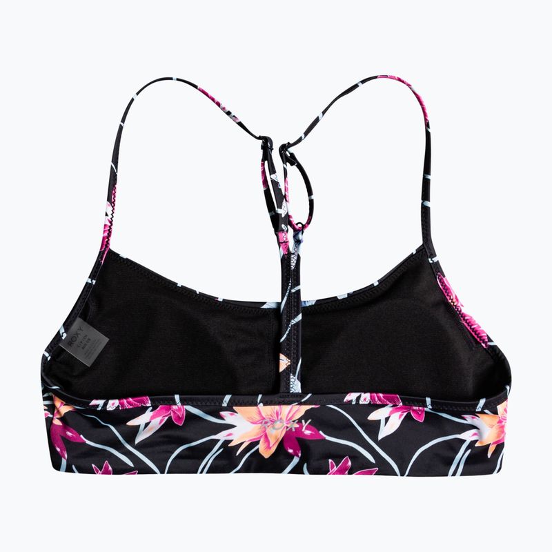 Costum de baie top ROXY Active Bralette 2021 anthracite/floral flow 6