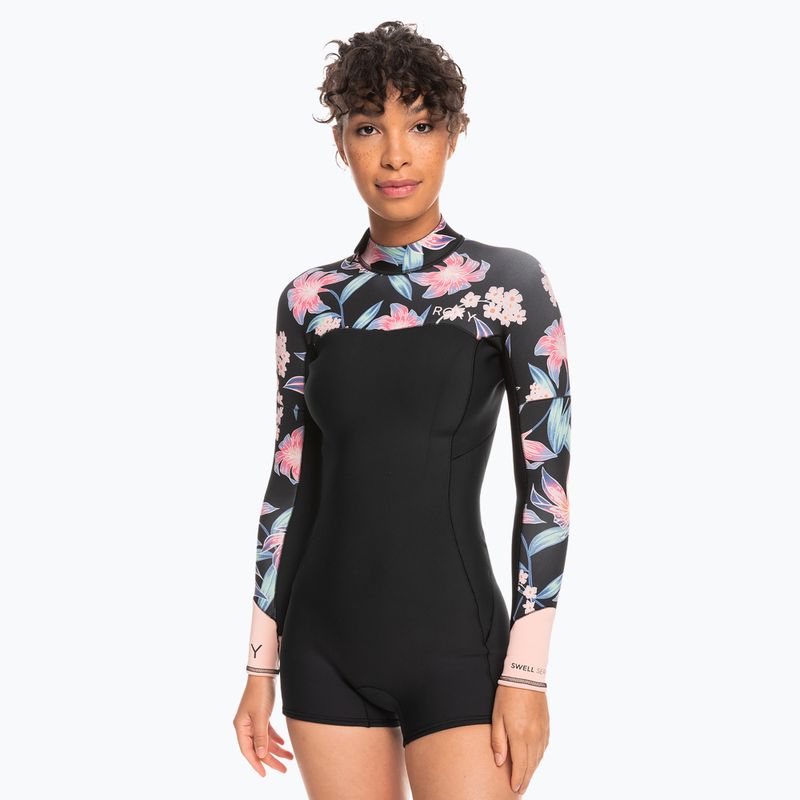 Costum de înot pentru femei ROXY 2.0 Swell Series BZ Qlock anthracite paradise found s
