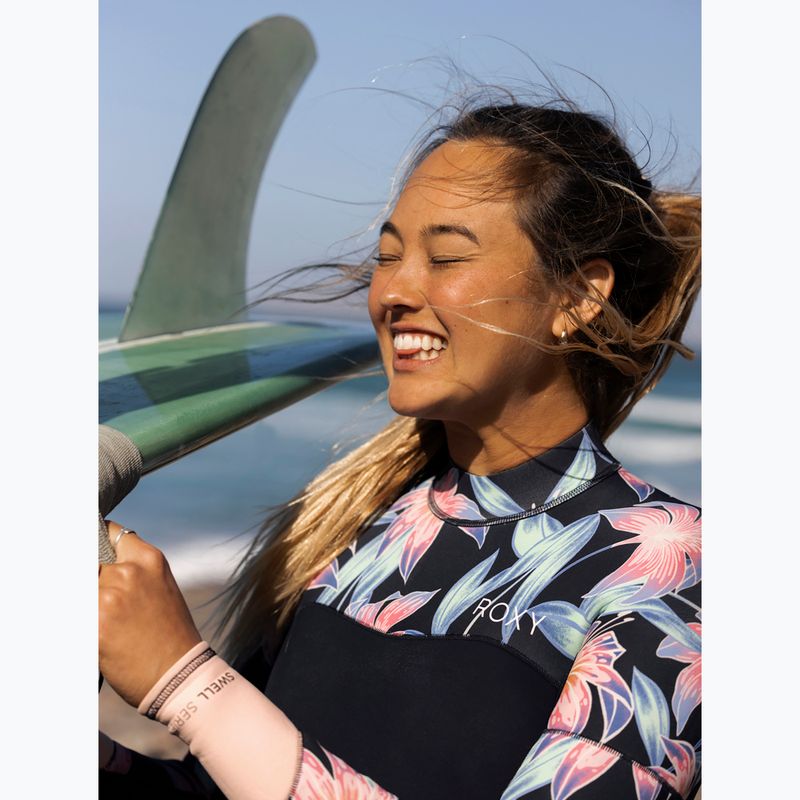 Costum de înot pentru femei ROXY 2.0 Swell Series BZ Qlock anthracite paradise found s 11