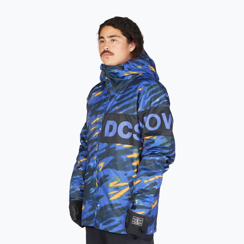 Jachetă de snowboard pentru bărbați DC Propaganda angled tie dye royal blue 4