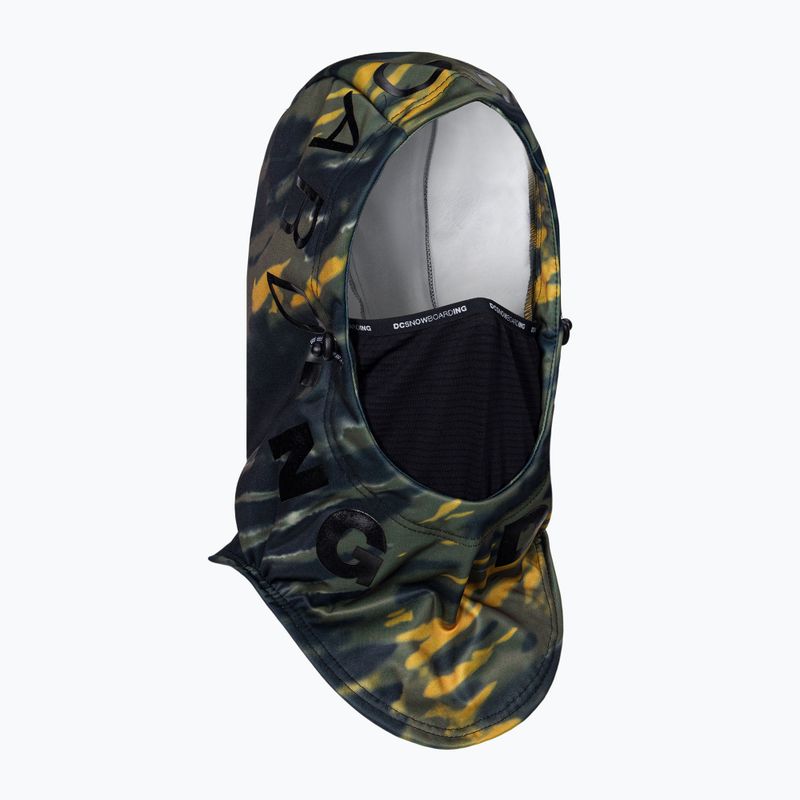Balaclava pentru bărbați DC Hoodaclava angled tie dye ivy green