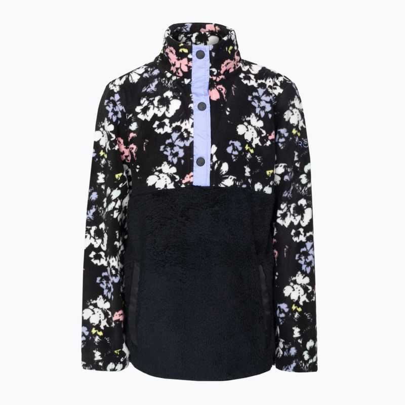Pulover de snowboard pentru copii ROXY Alabama 2021 true black black flowers