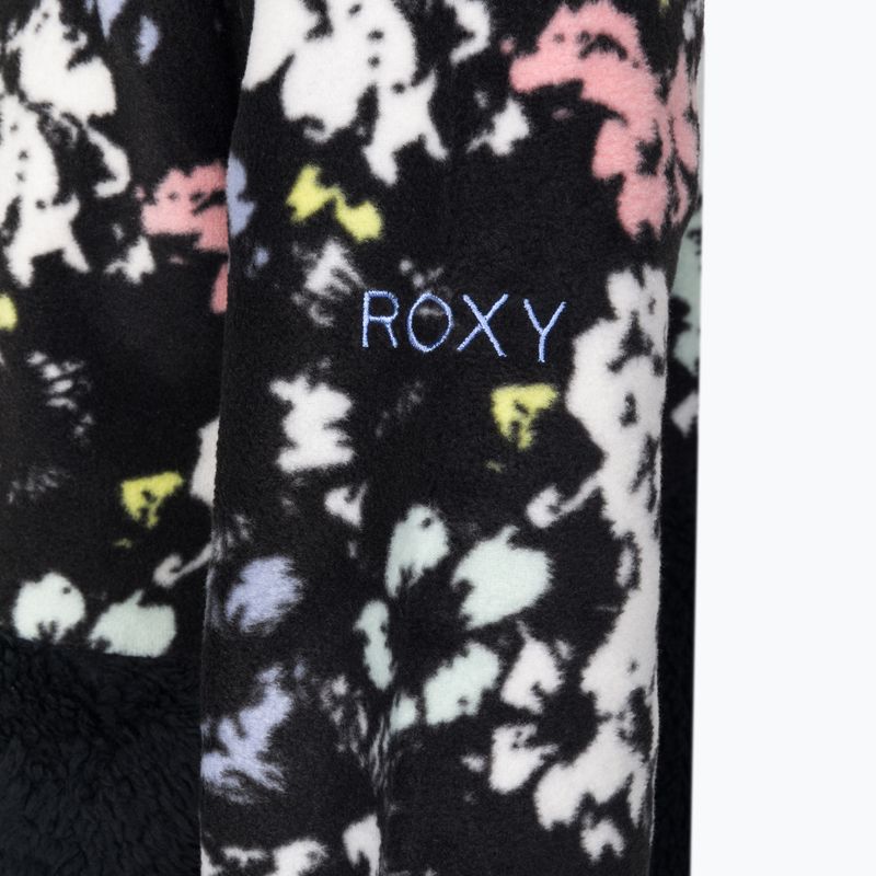 Pulover de snowboard pentru copii ROXY Alabama 2021 true black black flowers 4