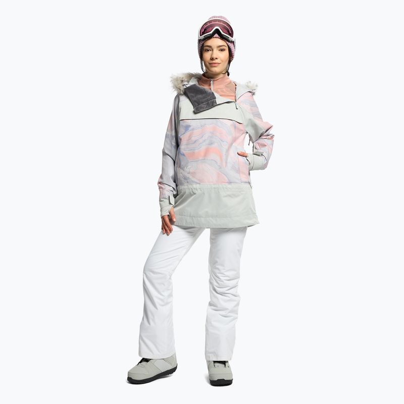 Jachetă de snowboard pentru femei ROXY Chloe Kim Overhead 2021 gray violet marble 2