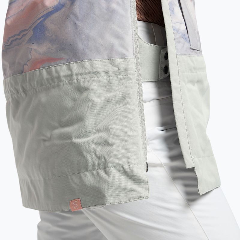Jachetă de snowboard pentru femei ROXY Chloe Kim Overhead 2021 gray violet marble 8