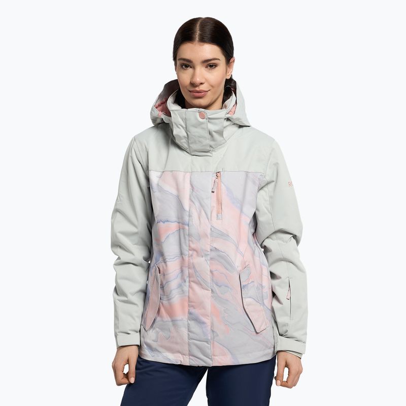 Jachetă de snowboard pentru femei ROXY Jetty Block 2021 gray violet marble