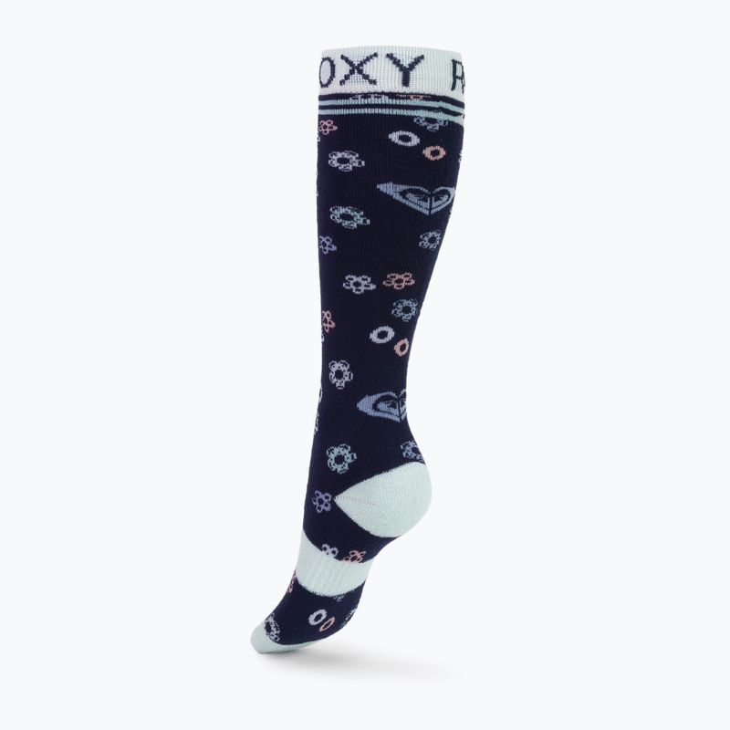 Șosete de snowboard pentru copii ROXY Frosty 2021 medieval blue neo logo 2