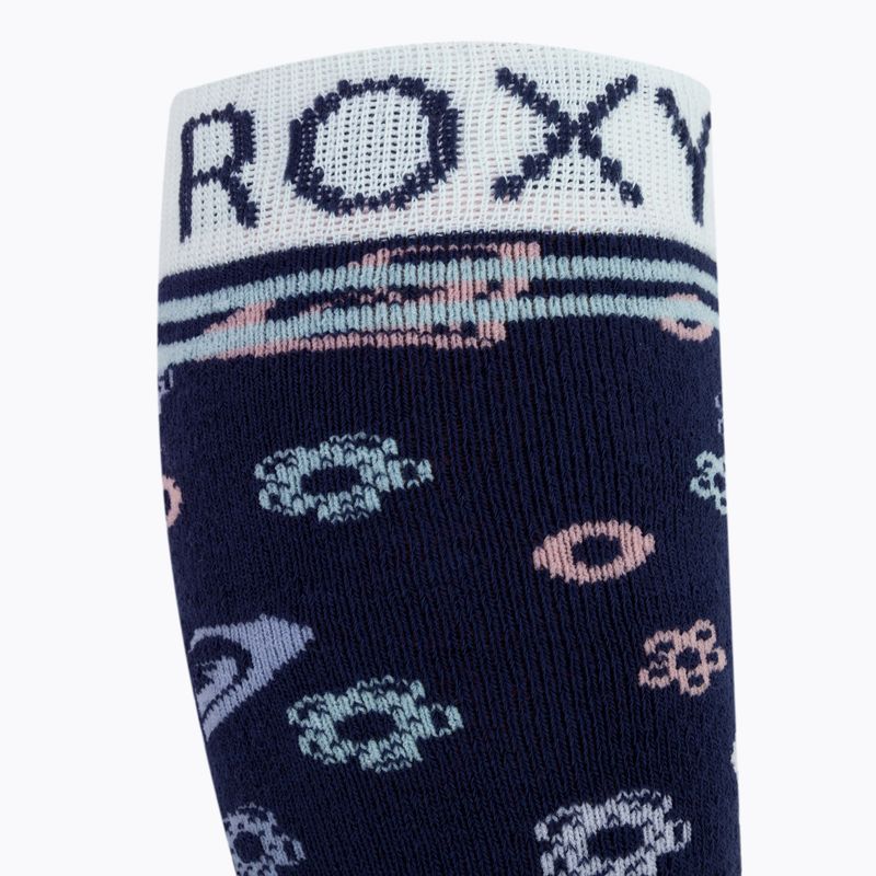 Șosete de snowboard pentru copii ROXY Frosty 2021 medieval blue neo logo 4