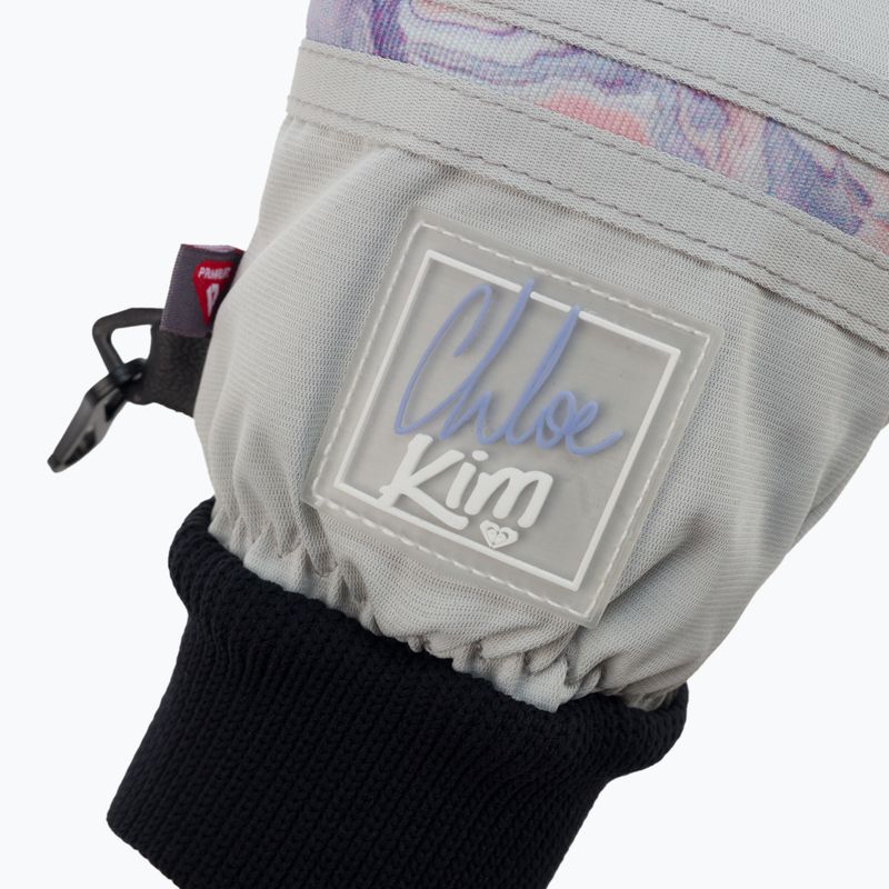 Mănuși de snowboard pentru femei ROXY Chloe Kim 2021 gray violet marble 4