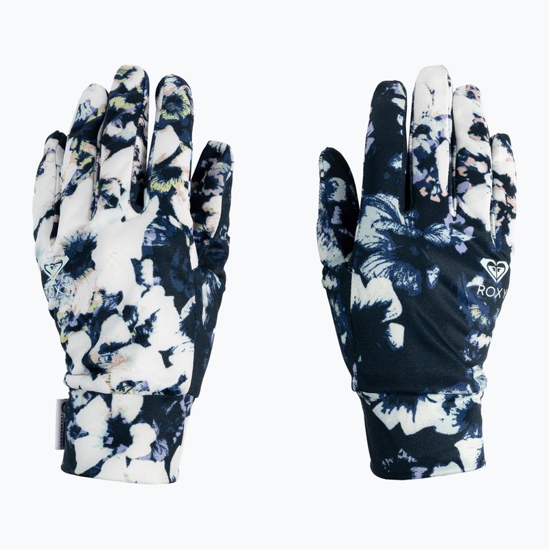 Mănuși de snowboard pentru femei ROXY Hydrosmart Liner 2021 true black black flowers 2