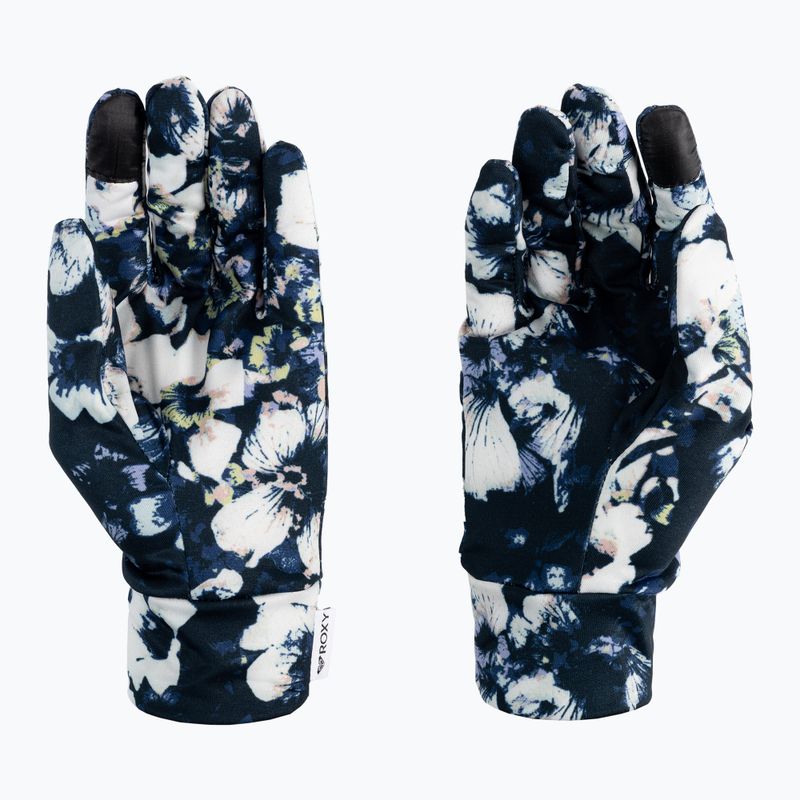 Mănuși de snowboard pentru femei ROXY Hydrosmart Liner 2021 true black black flowers 3