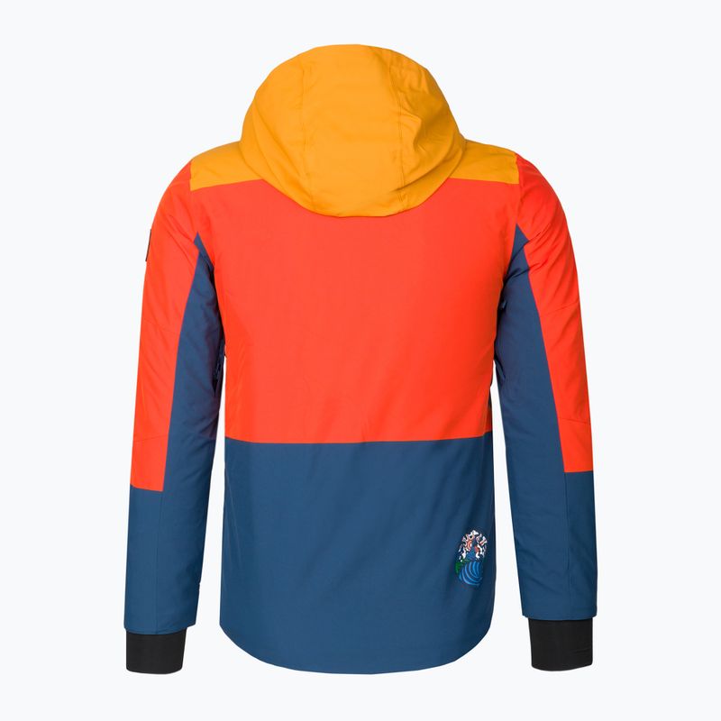 Jachetă de snowboard pentru copii Quiksilver Kai Jones Ambition portocaliu și albastru marin EQBTJ03169 2