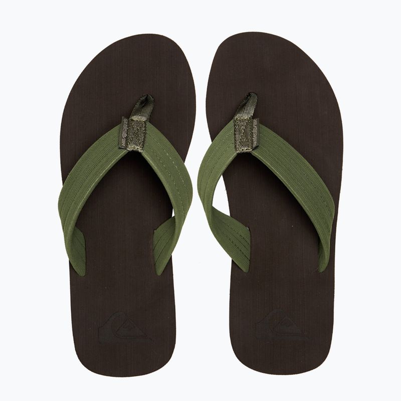 Șlapi de plajă bărbați Quiksilver Molokai Layback Textured maro AQYL101266 12