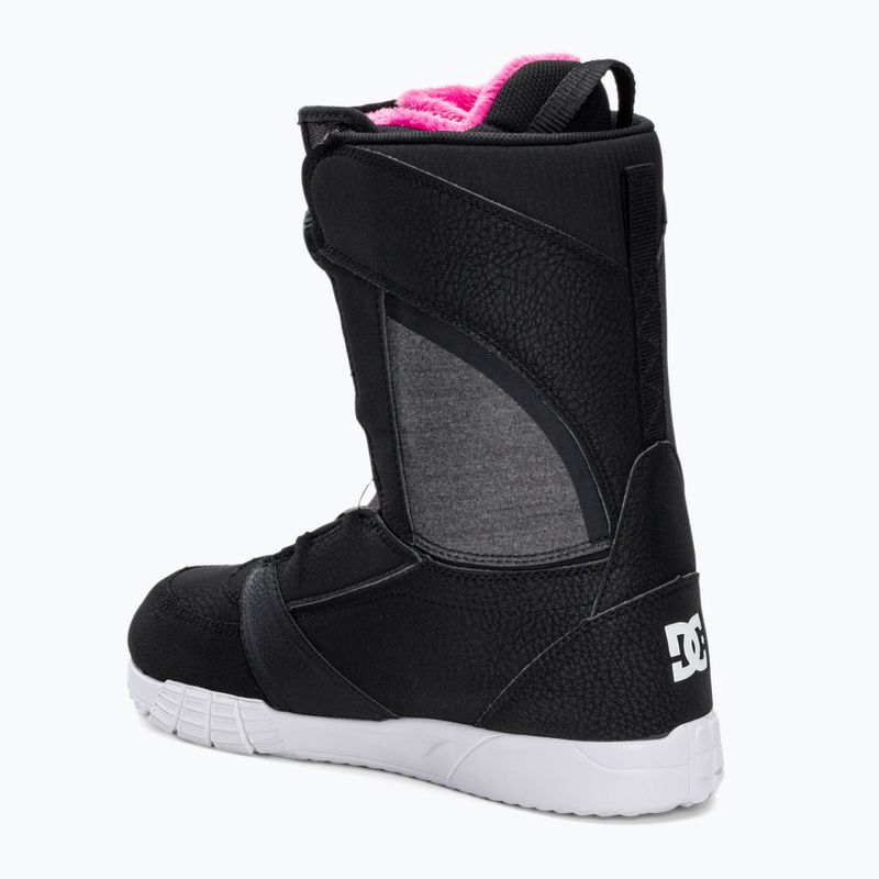 Cizme de snowboard pentru femei DC Lotus black/black/white 2