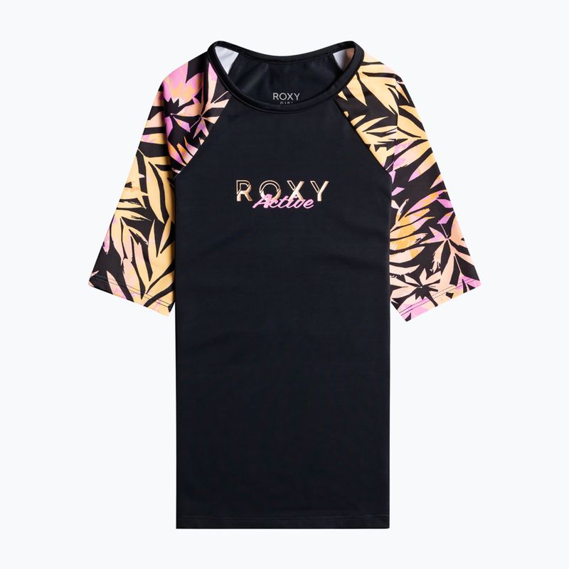 Tricoul de înot pentru copii ROXY Active Joy Lycra 2021 anthracite zebra jungle girl 4