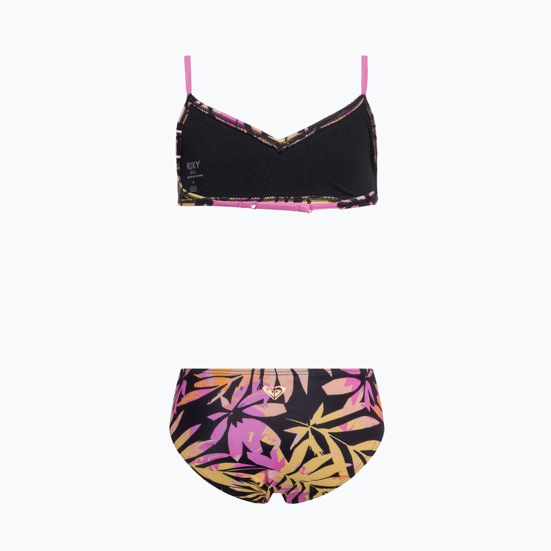 Costum de baie din două piese pentru copii ROXY Active Joy Basic Triangle Set 2021 anthracite zebra jungle girl 2
