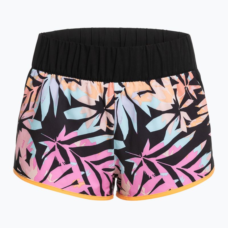 Pantaloni scurți de baie pentru femei ROXY Active 2021 anthracite zebra jungle