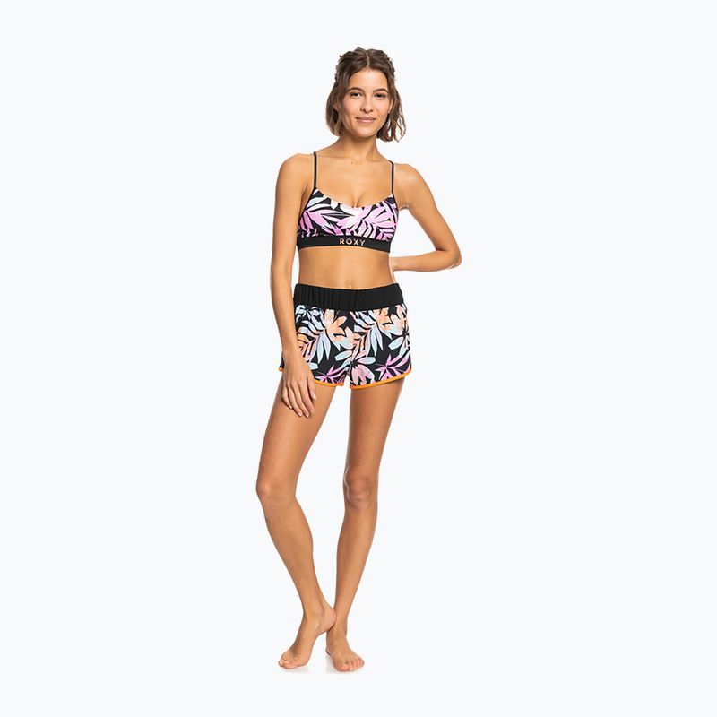 Pantaloni scurți de baie pentru femei ROXY Active 2021 anthracite zebra jungle 3