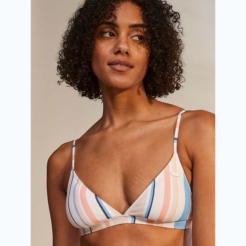 Costum de baie top ROXY Beach Classics Fixed Triangle 2021 peach whip sand stripper 10