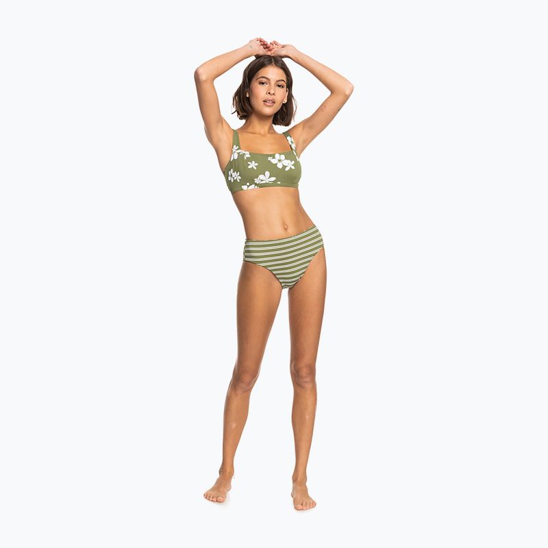 Partea de jos a costumului de baie ROXY Retro Revo Bikini Hl Midwaist 2021 loden green surfrider spirit s 8