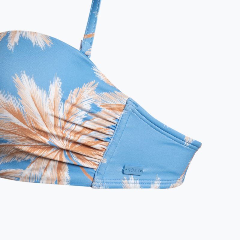 Costum de baie top ROXY Love The Beach Vibe 2021 azure blue palm island 3