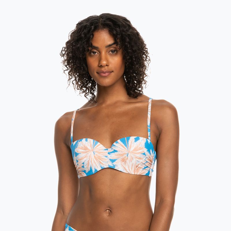 Costum de baie top ROXY Love The Beach Vibe 2021 azure blue palm island 6
