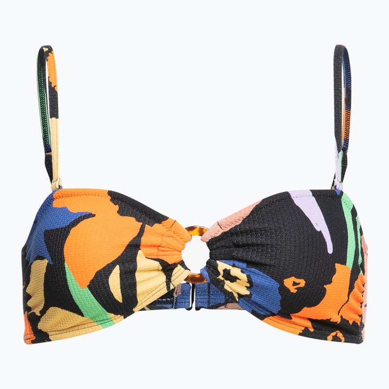Costum de baie top ROXY Color Jam Bandeau 2021 anthracite flower jammin 4