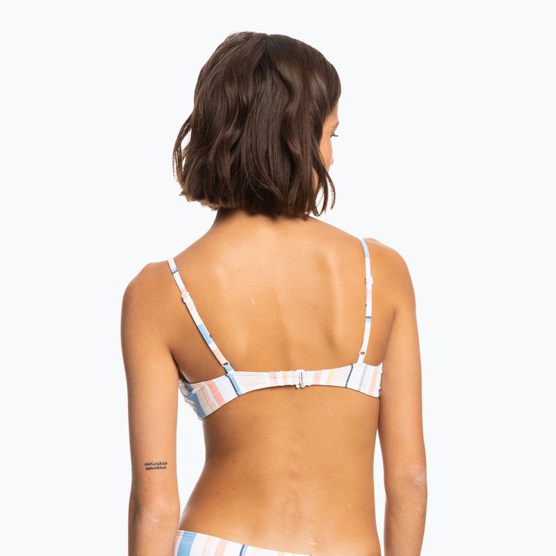 Costum de baie top ROXY Beach Classics Bralette 2021 peach whip sand stripper 5