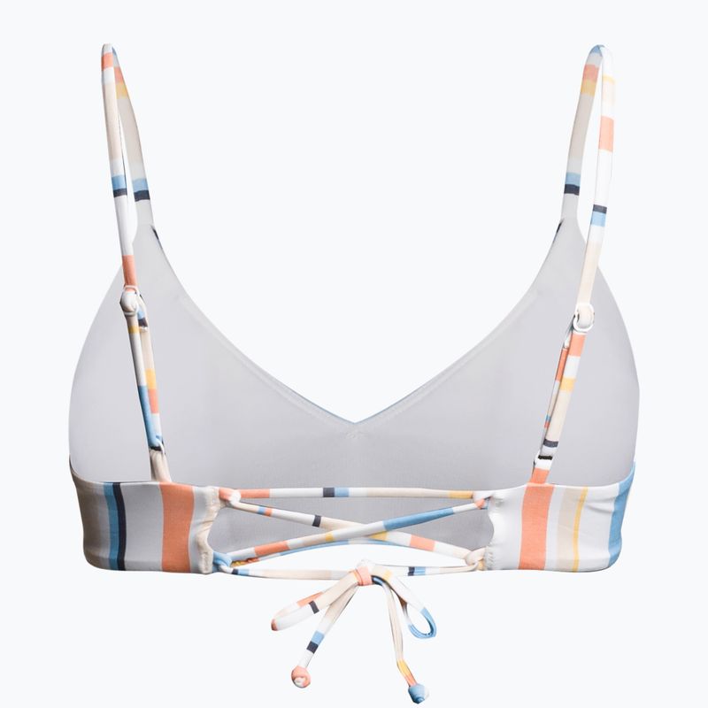 Costum de baie top ROXY Beach Classics Strappy Bra 2021 peach whip sand stripper 2