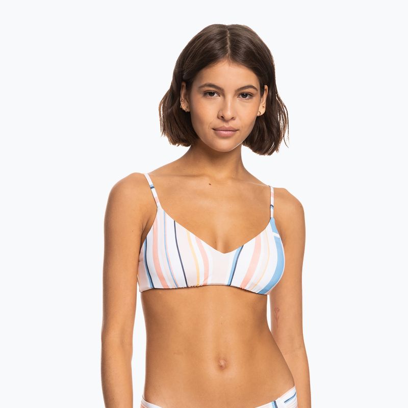 Costum de baie top ROXY Beach Classics Strappy Bra 2021 peach whip sand stripper 4