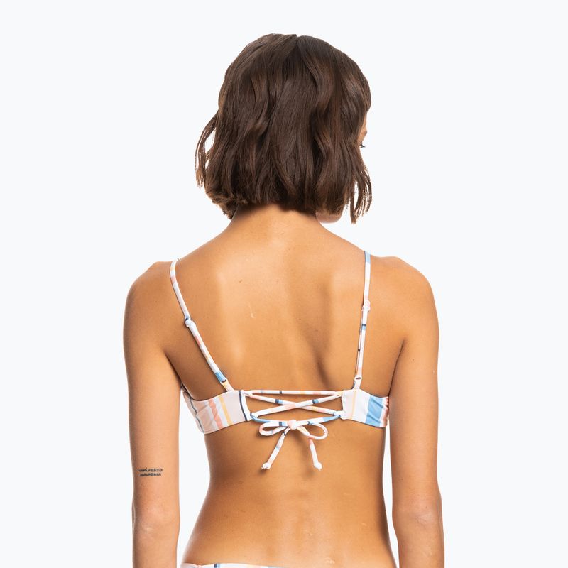 Costum de baie top ROXY Beach Classics Strappy Bra 2021 peach whip sand stripper 6