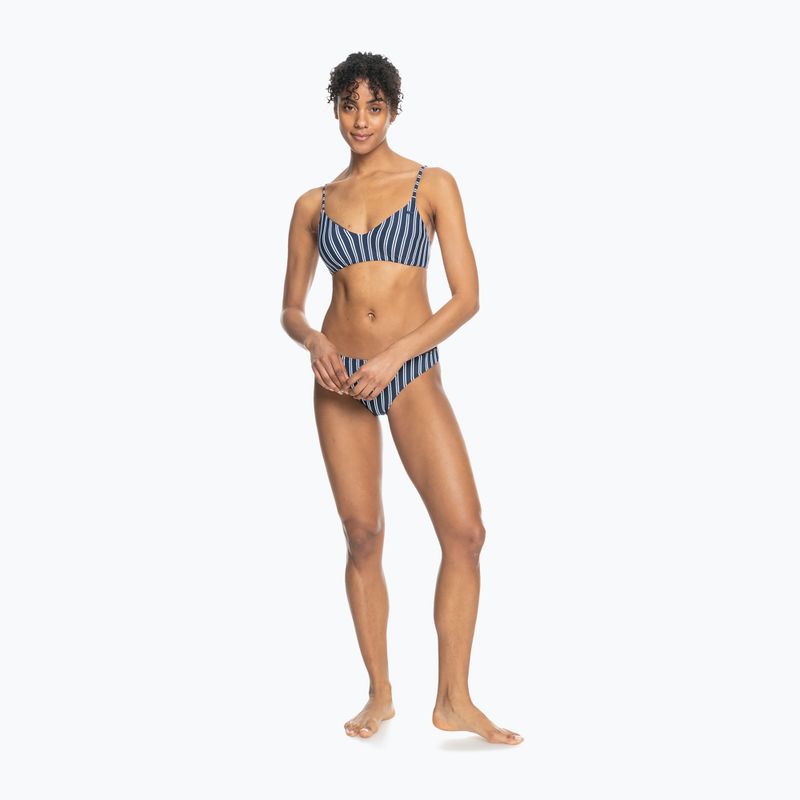 Costum de baie top ROXY Into The Sun Athletic Triangle 2021 mood indigo novela stripe vert 3