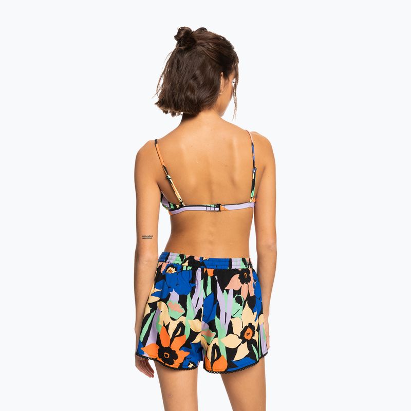 Pantaloni scurți de baie pentru femei ROXY Salty Tan 2021 anthracite flower jammin 3
