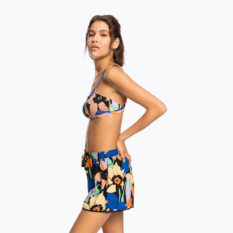 Pantaloni scurți de baie pentru femei ROXY Salty Tan 2021 anthracite flower jammin 5