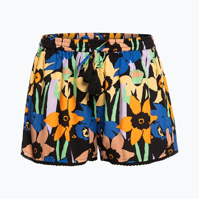 Pantaloni scurți de baie pentru femei ROXY Salty Tan 2021 anthracite flower jammin