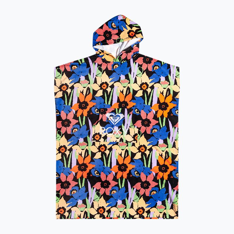 Poncho pentru femei ROXY Stay Magical Printed 2021 anthracite flower jammin