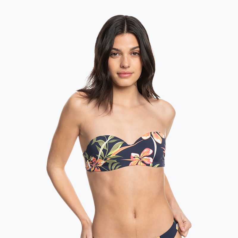 Costum de baie top ROXY Into The Sun Mold Bandeau 2021 mood indigo tropical depht 3