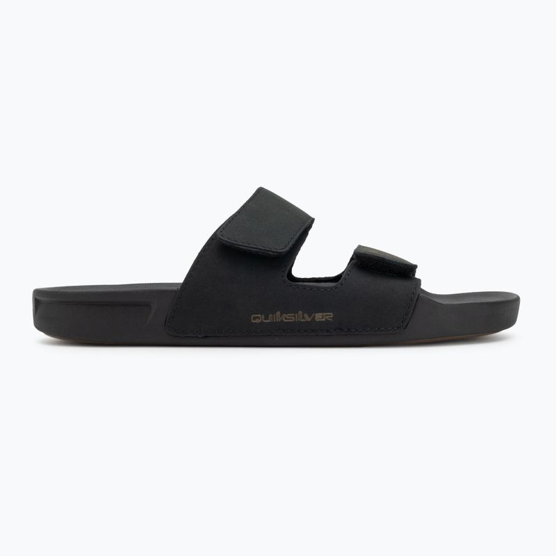 Papuci pentru bărbați Quiksilver Rivi Leather Double Adjust black 1 2