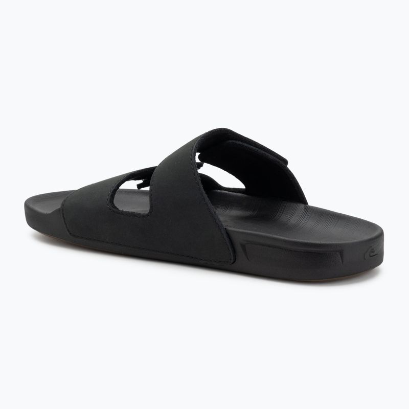 Papuci pentru bărbați Quiksilver Rivi Leather Double Adjust black 1 3