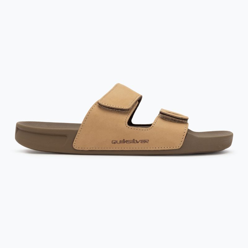 Papuci pentru bărbați Quiksilver Rivi Leather Double Adjust tan 1 2